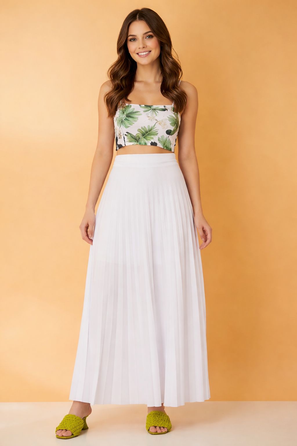 Saia Longa Plissada