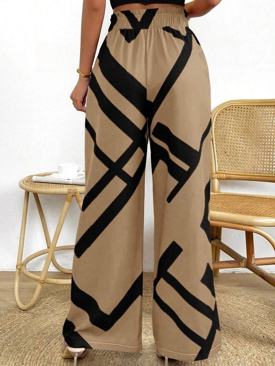 Calça Pantalona Com Cinto