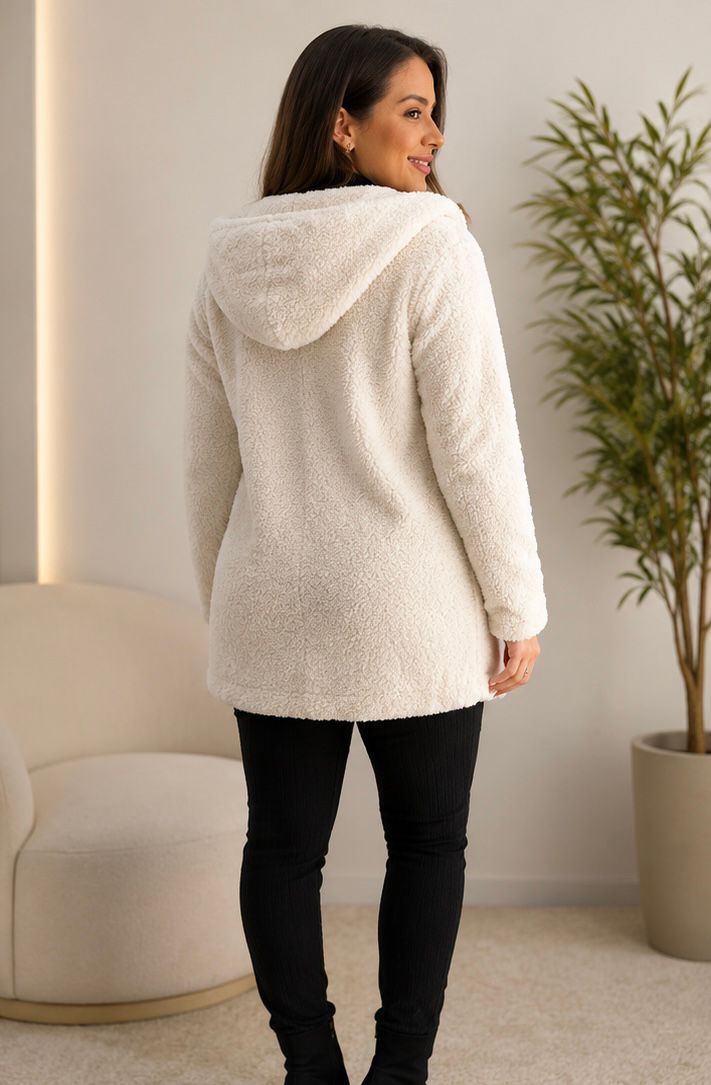 Casaco Teddy Feminino com Capuz