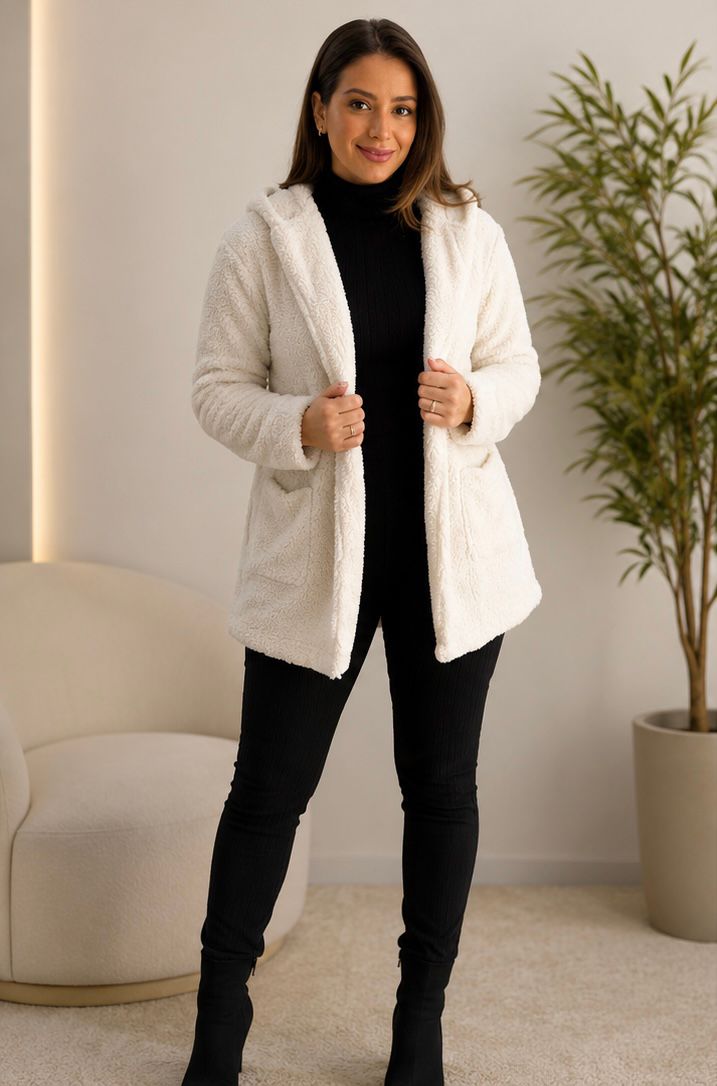 Casaco Teddy Feminino com Capuz