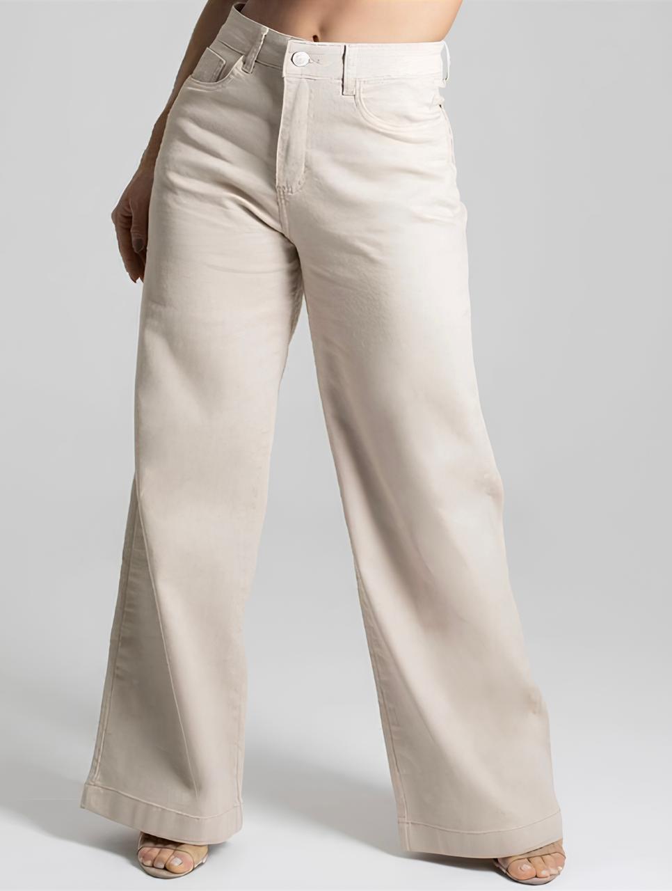 Calça Jeans Feminina Pantalona