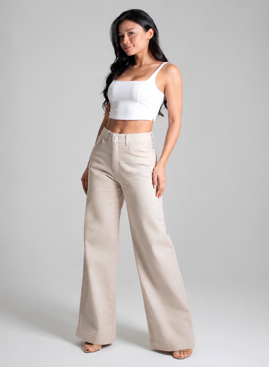 Calça Jeans Feminina Pantalona