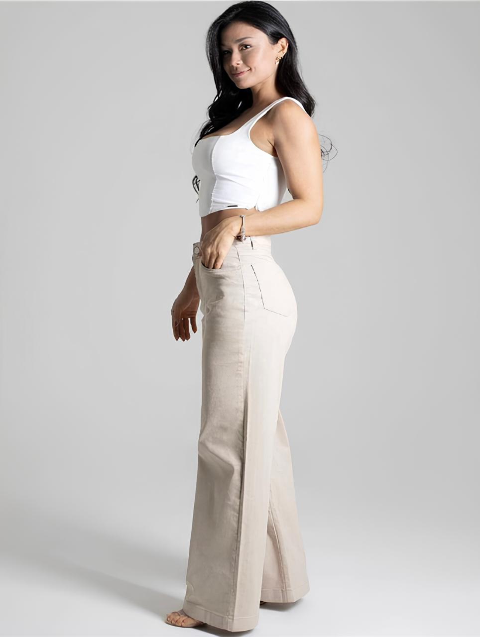 Calça Jeans Feminina Pantalona