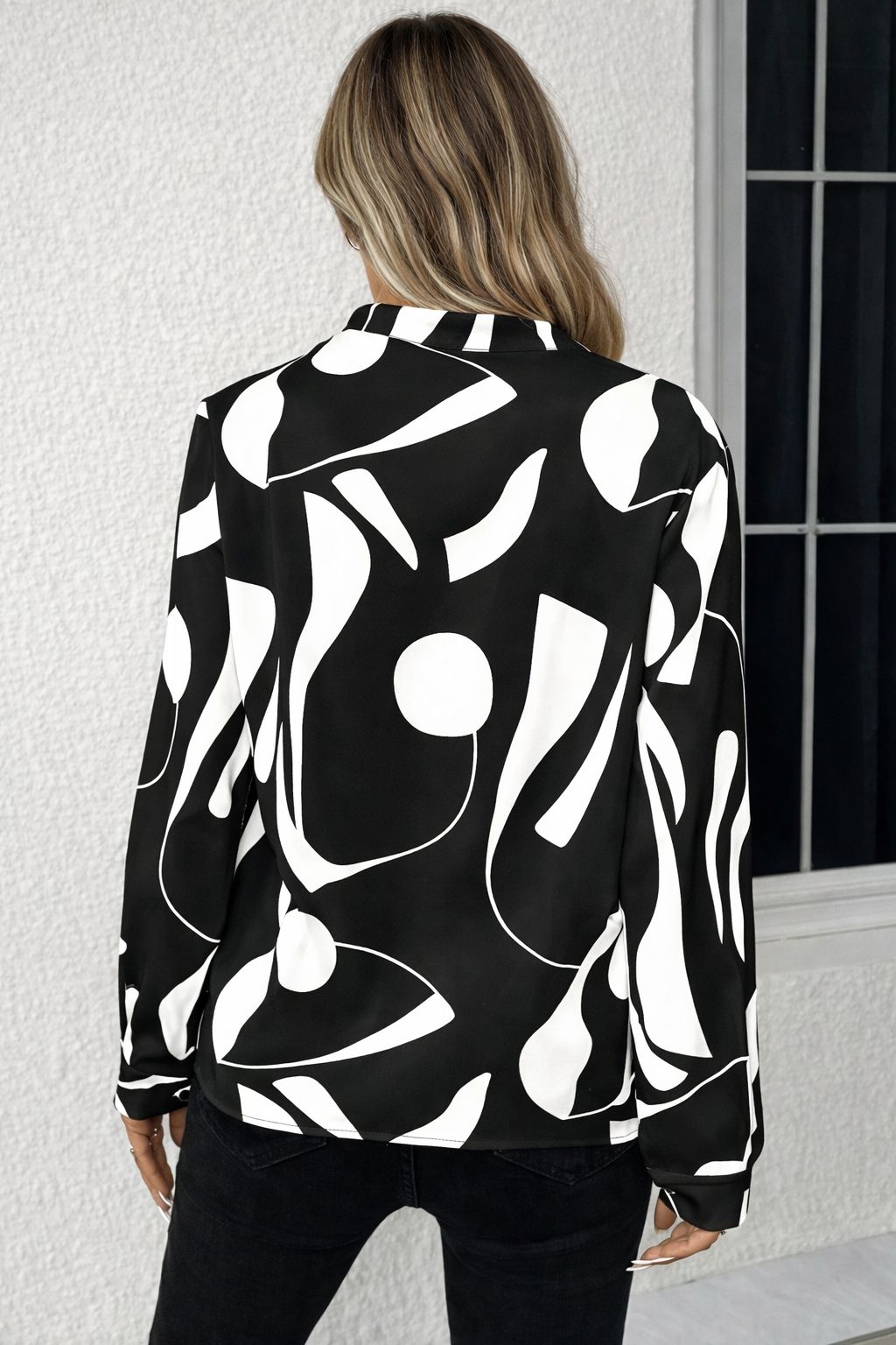 Blusa Manga Longa Casual Geovana